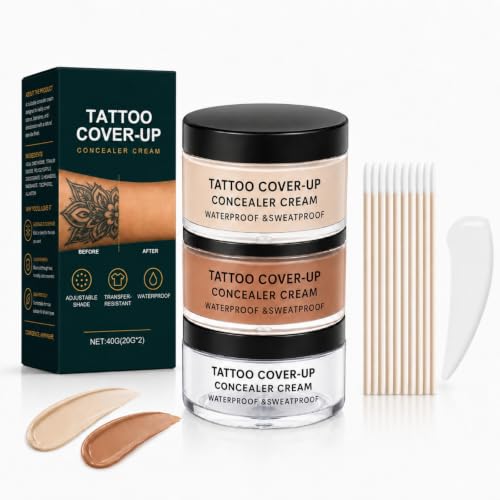 Waterproof Tattoo Cover Up Makeup Kit - 2-Color Concealer