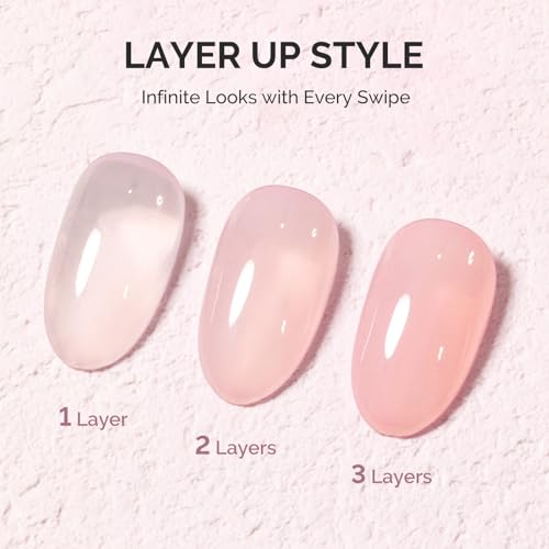 MelodySusie Jeweliver Jelly Nude Gel Nail Polish - 0.5 oz Translucent Soak Off
