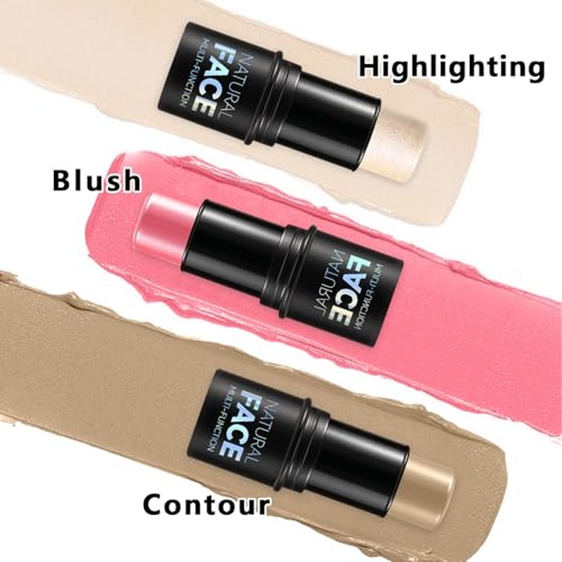 3Pc Cream Contour Stick Kit - Blush, Bronzer & Highlighter