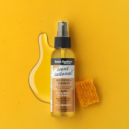 Aunt Jackie's Braid + Twist Collection Scent-Sational Hair Perfume & Deodorizer ? Neutralize Odors and Refresh Hair with Witch Hazel, Biotin, and Honey ? 4 fl oz