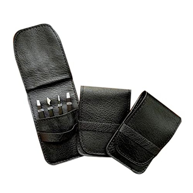 LUDOUPIER 4-Piece Tweezers Set with Travel Case - Precision Stainless Steel