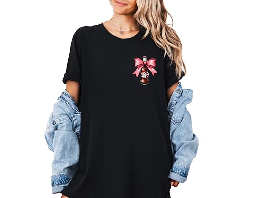 Pink Bow Coquette Unisex T-Shirt - Funny Soda Lover Gift