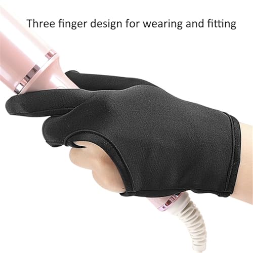 Heat Resistant 3-Finger Hair Styling Gloves | Professional Flat Iron Mitt