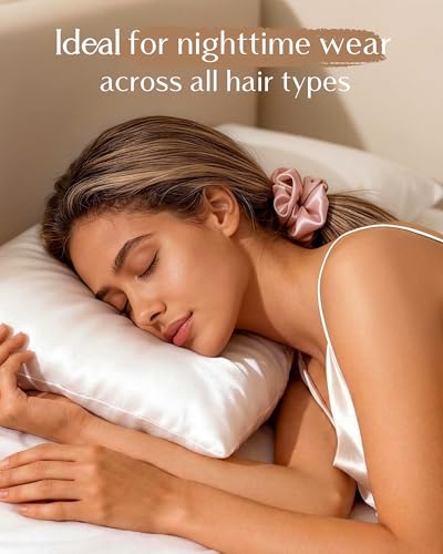 Yanibest 8-Pc Satin Scrunchies - Gentle Hair Ties for All Hair Types