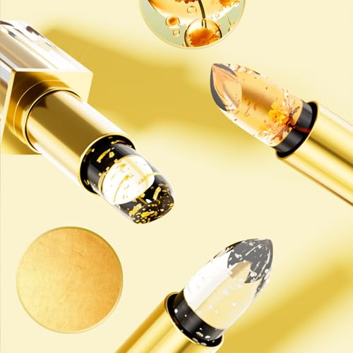 Color Changing Jelly Lipstick with 24K Gold - Temperature & pH Activated
