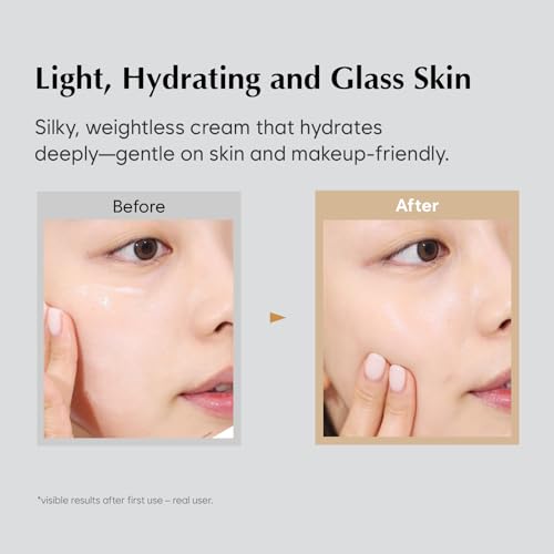 MIDHA Rice Cream 1.69fl.oz/50ml, Deep Hydration, Glow-Enhancing, Skin Barrier Support ? Moisturising, Lightweight Daily Cream with Dewy, Radiant Finish, for Rice Face Spots