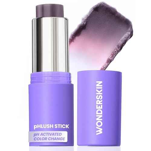 Wonderskin Blush Stick pH-Activated - pHlush Multi-Use Stick, Cream Tint for Cheeks and Lips, Cooling Nourishing Color-Adjusting Makeup