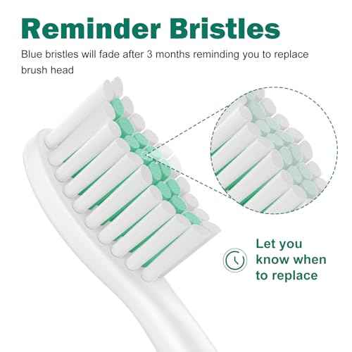 Replacement Toothbrush Heads for Philips Sonicare Replacement Brush Heads Medium Soft Dupont Bristles Electric Toothbrush Replacement Heads Fit E-Series Essence Xtreme Elite Advance, 4 Pack