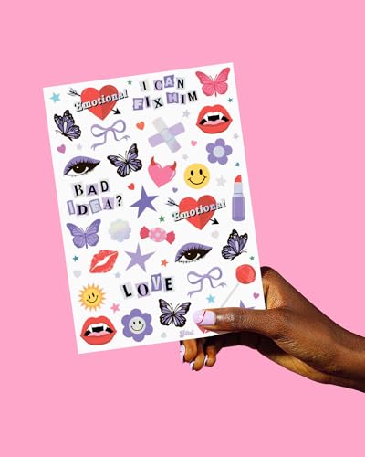 xo, Fetti Purple Butterfly Temporary Tattoos - 64 Designs