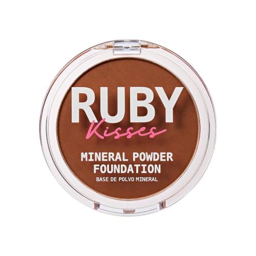 Ruby Kisses Mineral Powder Foundation - Medium Coverage, Honey Brown