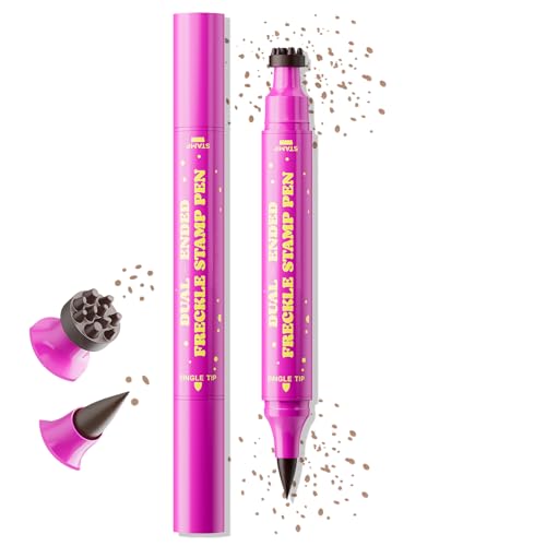 Dual-Ended Freckle Stamp Pen Waterproof - Caramel Brown