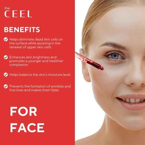 The Ceel Facial Peeling Serum With 10% AHA 2% BHA, Saliscylic Acid Serum for Blemishes, Chemical Peel at Home, Glycolic Acid Peel With Hyaluronic Acid,AHA and BHA, 1.00 fl.oz (30 ml)