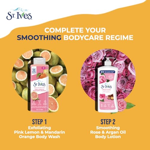 St. Ives Pink Lemon & Mandarin Orange Exfoliating Body Wash 16 Fl Ounces