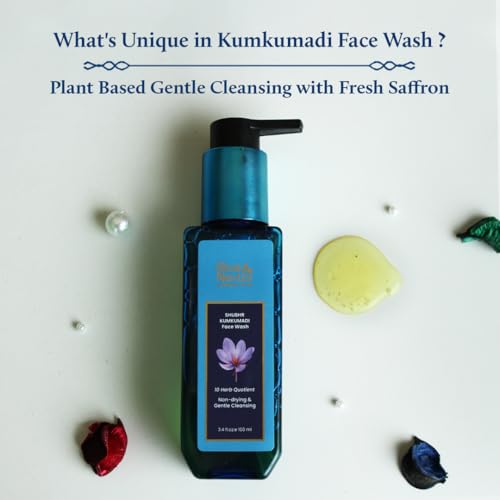 Blue Nectar Kumkumadi Face Wash with with Saffron for Women & Men (3.38 Fl Oz) along with Bakuchiol Anti Aging Serum for Fine Lines (1 Fl Oz)