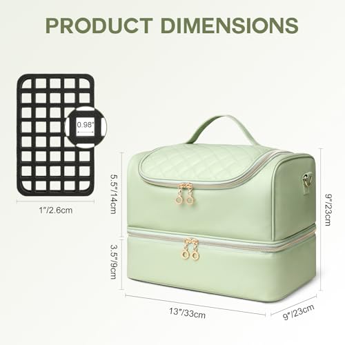 Uross Nail Polish Organizer Bag - Holds 50 Bottles, PU Leather
