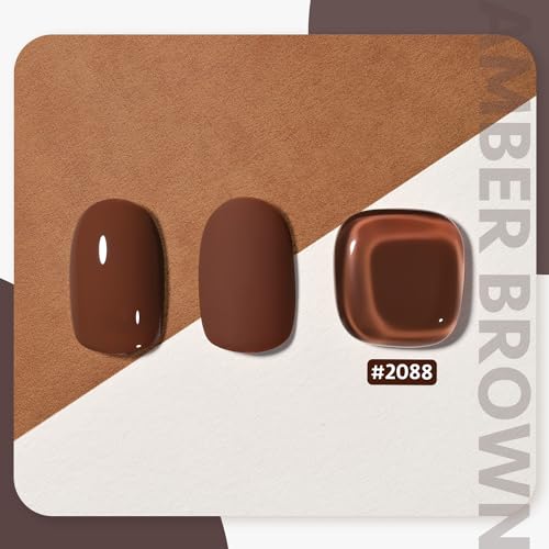 GAOY Amber Brown Gel Nail Polish 16ml UV Soak Off for DIY Manicure