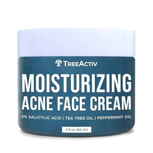 TreeActiv Acne Cream Original Formula, 2 fl oz, 2% Salicylic Acid Face Moisturizer for Oily Skin, Skin Care Acne Formula for Cystic Acne Treatment, Hydrating Face Moisturizer for Acne Prone Skin