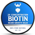 Beard Balm£¬2X Concentration Biotin Beard Balm for Men (2 oz) - Natural Mens Beard Oil with Castor Oil£¬Argan Oil, Jojoba Oil and Vitamin,Thickening for Beard£¬Beard Growth Softener