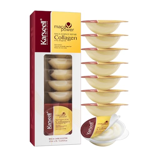 Karseell 8 Pack Travel-Size Collagen Hair Mask for Dry Hair