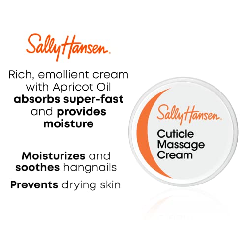 Sally Hansen Apricot Cuticle Massage Cream 0.4oz Moisturizing Nail Treatment