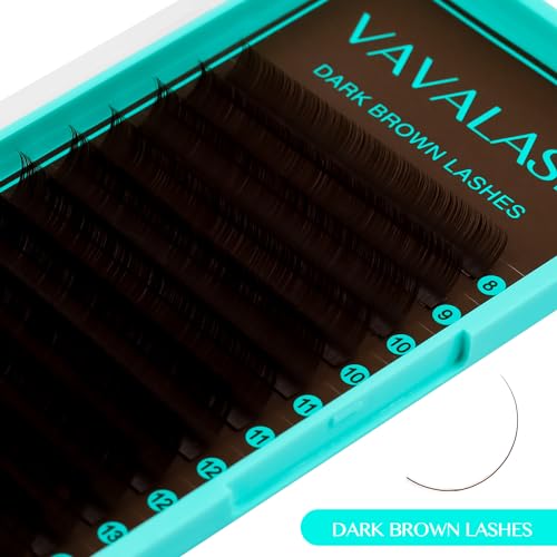 Brown Lash Extensions D Curl 0.05mm 8-15mm Mixed Length