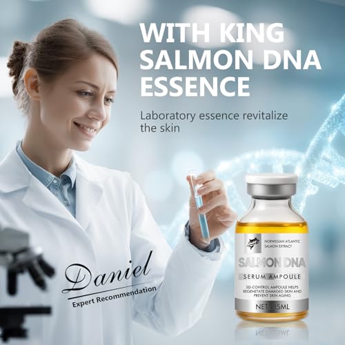 Salmon Collagen Ampoule Serum - Pure Marine Collagen Booster for Face - Age-Defying & Revitalizing Formula for Fine Lines, Dark Spots & Elasticity - Improves Skin Radiance & Hydration