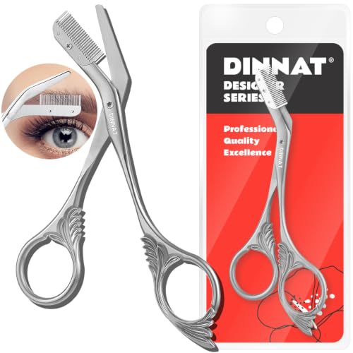 Eyebrow Trimmer Scissors with Comb - 2 in 1 Design