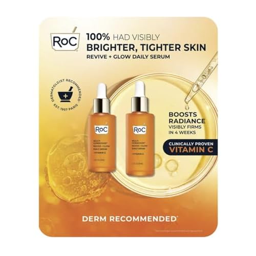 RoC Multi Correxion Revive and Glow Daily Vitamin C Serum Set, 1.0 FL OZ and 1.7 FL OZ Set, 2.7 FL OZ Total