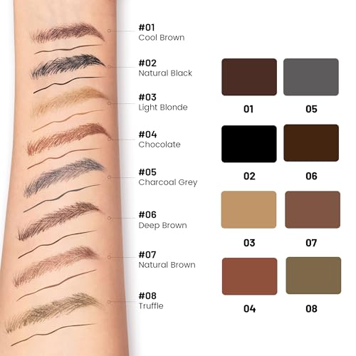 Pudaier 2-in-1 Microblading Eyebrow Pen & Brush - Waterproof 24HR