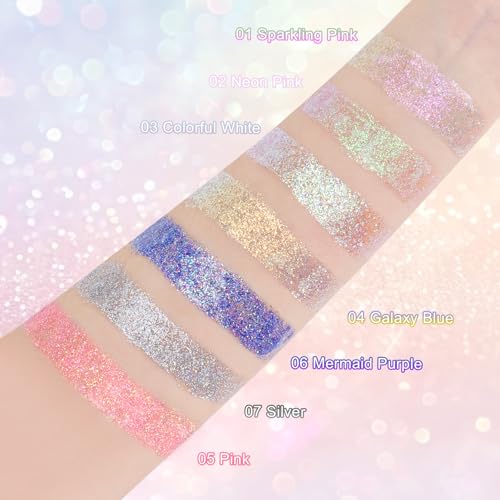 DAGEDA Roll-On Body Glitter - Holographic Pink Shimmer