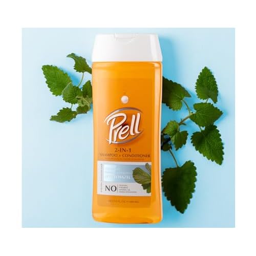 Prell Witch Hazel Color Safe Refreshes & Hydrates 2-in-1 Shampoo + Conditioner for Dry, Damaged Hair, 13.5 fl.oz