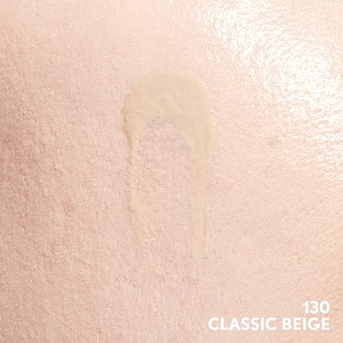 COVERGIRL Clean Invisible Foundation Makeup, Dewy & Glowy Natural Finish, Buildable Coverage, Skin-Like Smooth Look, Vegan, Classic Beige, 1oz (Pack of 2)