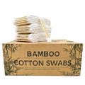 1200 Pack Bamboo Cotton Swabs - Natural Wooden Sticks