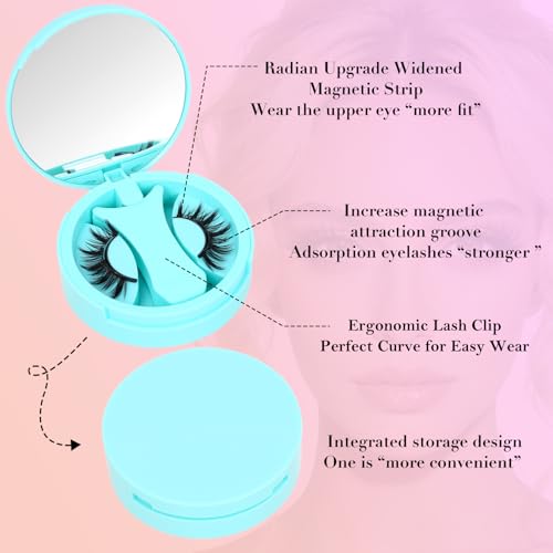 Magnetic Eyelashes Reusable Soft C Curl Natural Look with Applicator