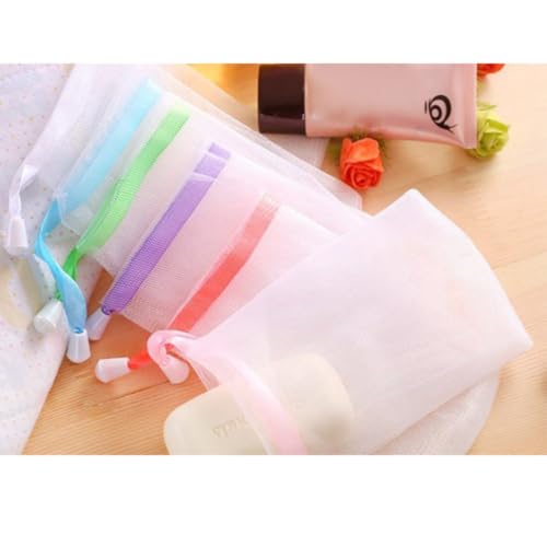 Soap Saver Mesh Bags with Drawstring, 50-Pack PE Pouch
