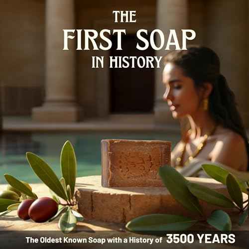 Aleppo Soap Bar,%20 Laurel Oil%80 Virgin Olive Oil, Natural Handmade, Crafted using the Original Ancient Recipe, Gentle for Face, Body, Hair (7oz Each (Pack of 2))