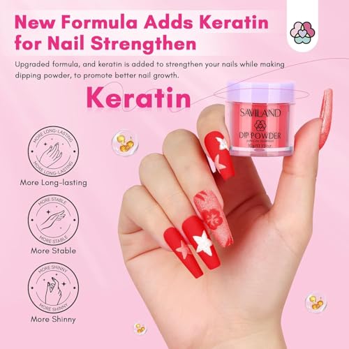 SAVILAND 30-Color Dip Powder Nail Kit with Electric Drill Starter Set