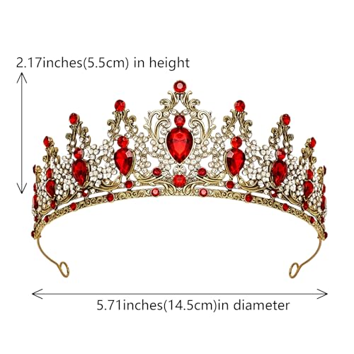 JITINX Crystal Tiara Crown for Women - Bridal & Party Accessory
