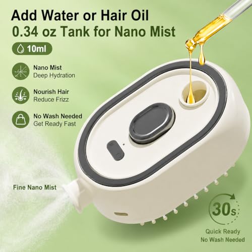 Electric Spray Massage Comb - Detangling Brush for Thick Curly Hair