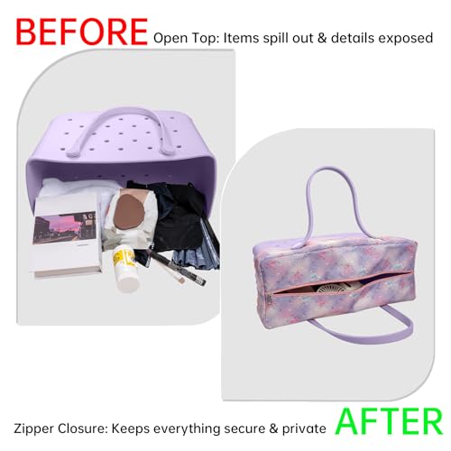 Medium Bogg Bag Zipper Topper Lid - Water-Resistant Privacy Cover