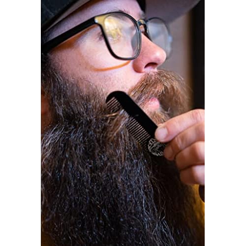 THE VINTAGE GROOMING CO. Bare Bones Medium Hold Mustache Wax, Night Fury Mustache Wax Remover Oil, and Comb Set