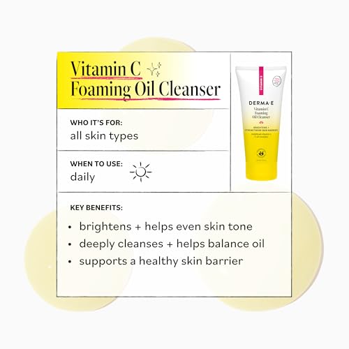 Derma E Vitamin C Foaming Oil Cleanser, 6 Fl Oz