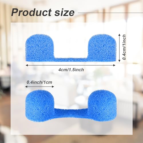Tondiamo 100 Pieces Nose Plug Filter Disposable Nose Filter Sponge for Women Men Sunless Spray Tanning Outdoor Dust Construction Areas(Blue)
