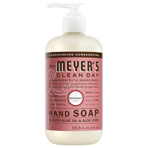 Mrs. Meyer’s Clean Day Rosemary Hand Soap 12.5 Fl Oz - Moisturizing Liquid Hand Wash