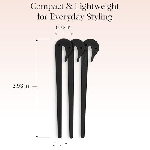 Kitsch No-Damage Elastic Hair Tie Cutter Tool Set, Black (3 Pack)
