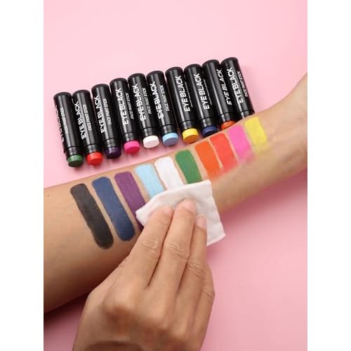 12 PACK EYE BLACK STICK, Anti-Glare Eyeblack For Baseball Football Softball Lacrosse, Sweat-Proof Eye Black Grease Paint, Game Day Sports Fans Accessories, Smooth & Long Lasting
