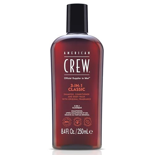 American Crew Shampoo, Conditioner & Body Wash for Men, 3-in-1, 8.4 Fl Oz