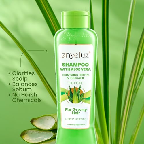 Aloe Vera Biotin Shampoo for Greasy Hair | Deep-Cleansing