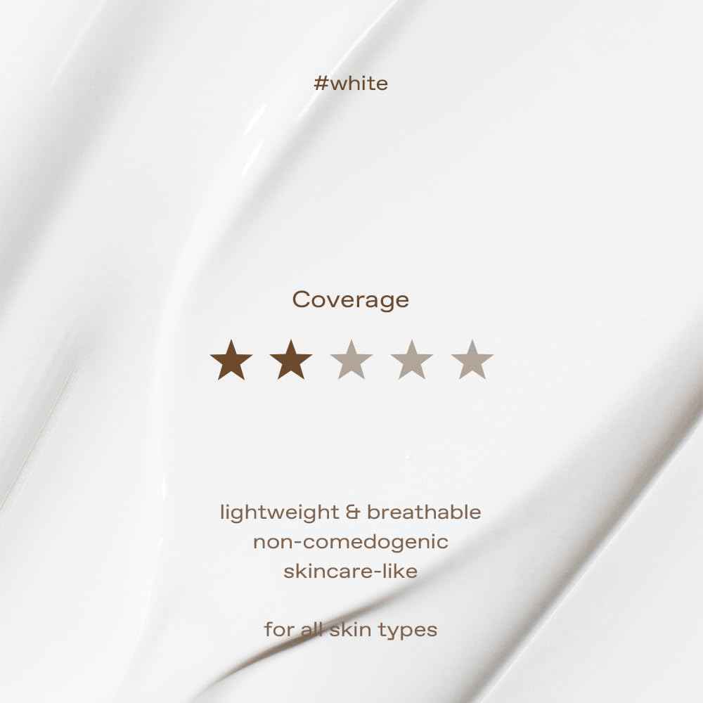 glow breathable blemish balm #white | light-coverage bb cream & tinted moisturizer | skincare-like finish with green tea leaf water infusion | healthy radiant glow | non-comedogenic | 1 fl oz