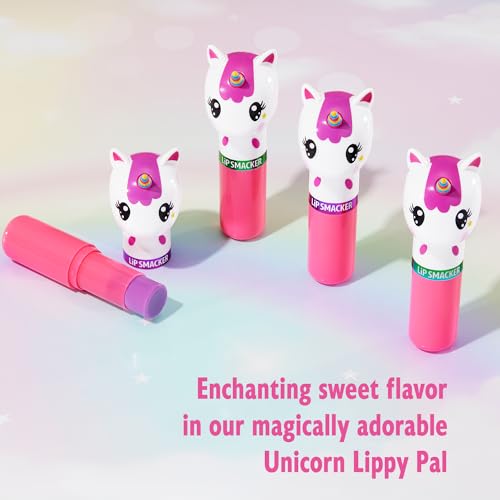 Lip Smacker Lippy Pals Unicorn, Flavored Moisturizing & Smoothing Soft Shine Lip Balm, Hydrating & Protecting Fun Tasty Flavors, Cruelty-Free & Vegan - Unicorn Magic